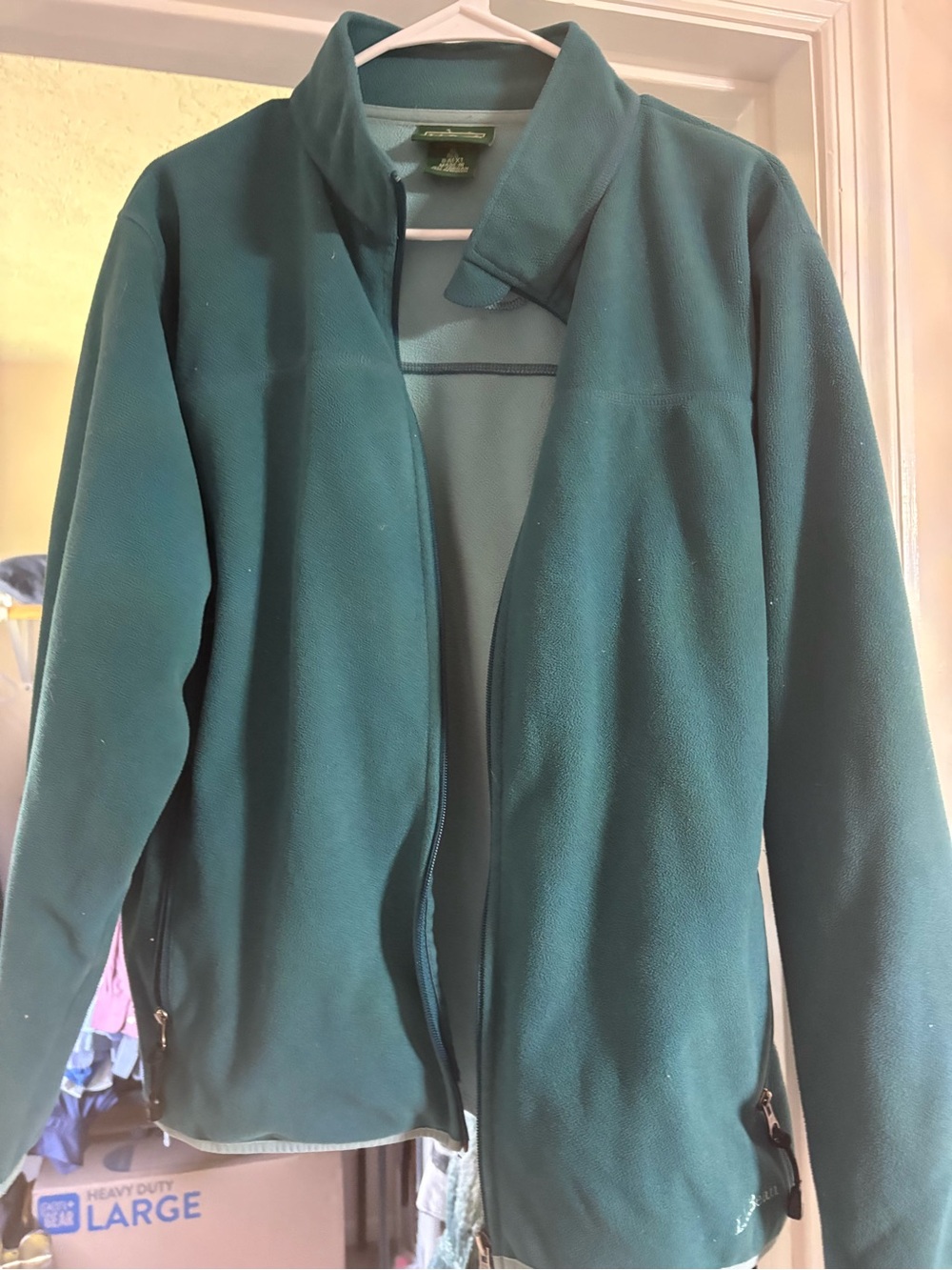 L.L. Bean Forest Green Lightweight Fleece Jacket
